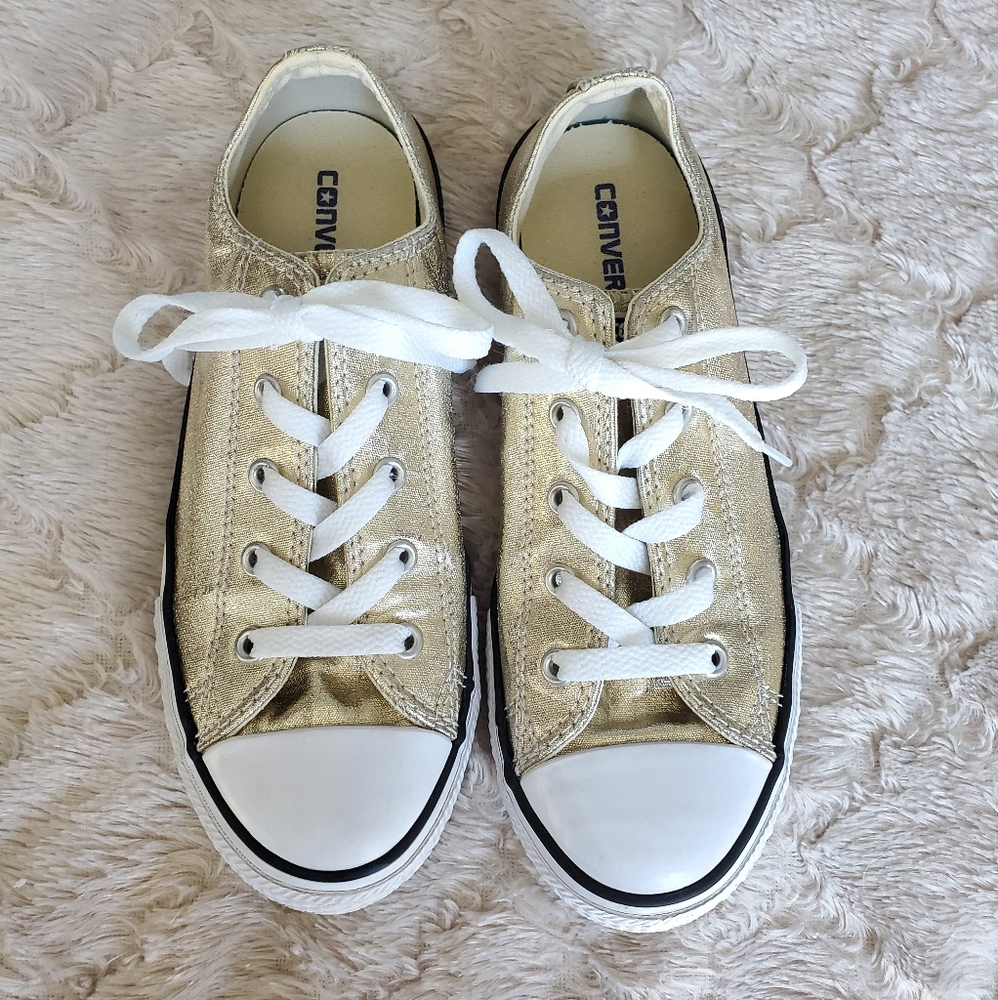 Converse All-Star Metallic gold sneakers, Unisex, YOUTH size 3